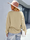 Luxury L'Affaire: Keep It Simple, Keep It Comfortable - Solid Colour Loose Fit Crewneck Sweatshirt