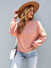 Luxury L'Affaire: Keep It Simple, Keep It Comfortable - Solid Colour Loose Fit Crewneck Sweatshirt