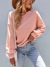 Luxury L'Affaire: Keep It Simple, Keep It Comfortable - Solid Colour Loose Fit Crewneck Sweatshirt