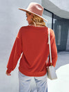Luxury L'Affaire: Keep It Simple, Keep It Comfortable - Solid Colour Loose Fit Crewneck Sweatshirt