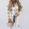 Luxury L'Affaire Women'S Long Plaid Shirt, Large Coat