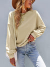 Luxury L'Affaire: Keep It Simple, Keep It Comfortable - Solid Colour Loose Fit Crewneck Sweatshirt