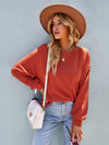 Luxury L'Affaire: Keep It Simple, Keep It Comfortable - Solid Colour Loose Fit Crewneck Sweatshirt