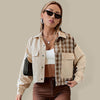 Luxury L'Affaire Women's Bi Patterns With Plaid Print Cropped Jacket