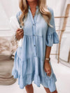 Luxury L'Affaire's Women's Chiffon Denim Button Front Shirtdress