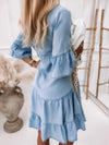Luxury L'Affaire's Women's Chiffon Denim Button Front Shirtdress
