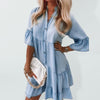 Luxury L'Affaire's Women's Chiffon Denim Button Front Shirtdress