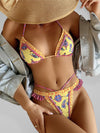 Luxury L'Affaire Women's Ethnic Print Halter Neck Tie Bikini Set