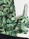 Luxury L'Affaire's Women's Tropical Print Bikini Three-Piece Sets