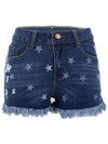 Luxury L'Affaire Women's All Over Star Print Denim Shorts