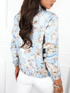 Luxury L'Affaire Women's Floral Print Full Zip Bomber Jacket