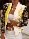 Luxury L'Affaire Women's Floral Print Full Zip Bomber Jacket