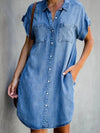 Luxury L'Affaire's Casual Short Sleeve Slim Denim Dress