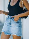 Luxury L'Affaire's Women's New Casual Ripped Denim Skirt