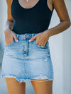 Luxury L'Affaire's Women's New Casual Ripped Denim Skirt