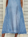 Luxury L'Affaire's Sleeveless V-Neck Loose Casual Denim Dress
