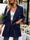 Luxury L'Affaire's Women's Fashion Lapel Drawstring Trench Coat