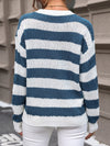 Luxury L'Affaire: Elevate Your Style - New Casual Round Neck Striped Long Sleeve Sweater