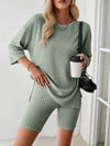 Luxury L'Affaire: Elevate Your Style - New Elegant, Fashionable and Casual Round Neck Mid-Sleeve Suit