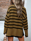Luxury L'Affaire: Elevate Your Style - New Casual Round Neck Striped Long Sleeve Sweater