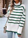 Luxury L'Affaire: Elevate Your Style - New Casual Round Neck Striped Long Sleeve Sweater