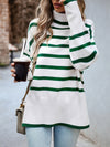 Luxury L'Affaire: Elevate Your Style - New Casual Round Neck Striped Long Sleeve Sweater