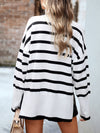 Luxury L'Affaire: Elevate Your Style - New Casual Round Neck Striped Long Sleeve Sweater