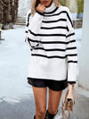 Luxury L'Affaire: Elevate Your Style - New Casual Round Neck Striped Long Sleeve Sweater