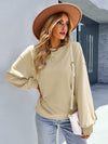 Luxury L'Affaire: Keep It Simple, Keep It Comfortable - Solid Colour Loose Fit Crewneck Sweatshirt