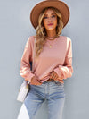 Luxury L'Affaire: Keep It Simple, Keep It Comfortable - Solid Colour Loose Fit Crewneck Sweatshirt