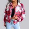 Luxury L'Affaire Women’s Thick Collared Plaid Flannel Cardigan With Button Front And Front Pockets