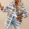 Luxury L'Affaire: Keep It Casual, Keep It Comfortable - Spread Collar Long Sleeves Plaid Shirt-jacket