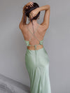Luxury L'Affaire's Women's Cowl Neck Satin Slip Dress
