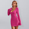 Luxury L'Affaire Keep Warm, Stay Stylish - Solid Colour Keep Me Cosy Sweater Mini Dress