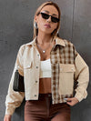 Luxury L'Affaire Women's Bi Patterns With Plaid Print Cropped Jacket