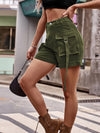 Luxury L'Affaire Women's Patch Pocket Elastic Waist Shorts