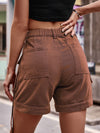Luxury L'Affaire Women's Patch Pocket Elastic Waist Shorts