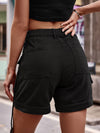 Luxury L'Affaire Women's Patch Pocket Elastic Waist Shorts