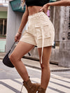 Luxury L'Affaire Women's Patch Pocket Elastic Waist Shorts