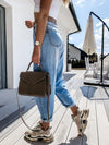 Women's casual fashion loose all-match denim trousers