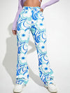Women's Casual Fashion Trend Abstract Irregular Print Jeans