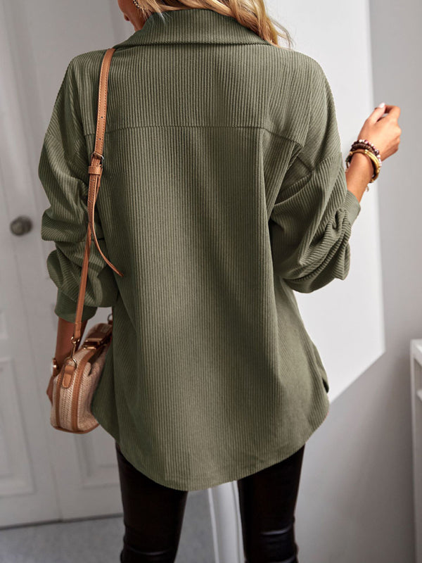 New style long-sleeved top temperament casual shirt jacket