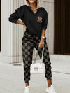 Luxury L'Affaire's Printed Long-Sleeved Trousers Set