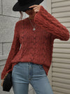 Luxury L'Affaire Trumpet Sleeve Hollow Pullover Round Neck Loose Sweater for Women