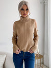 Luxury L'Affaire Elevate Your Style - Chic Twist Off-Shoulder Turtleneck Sweater